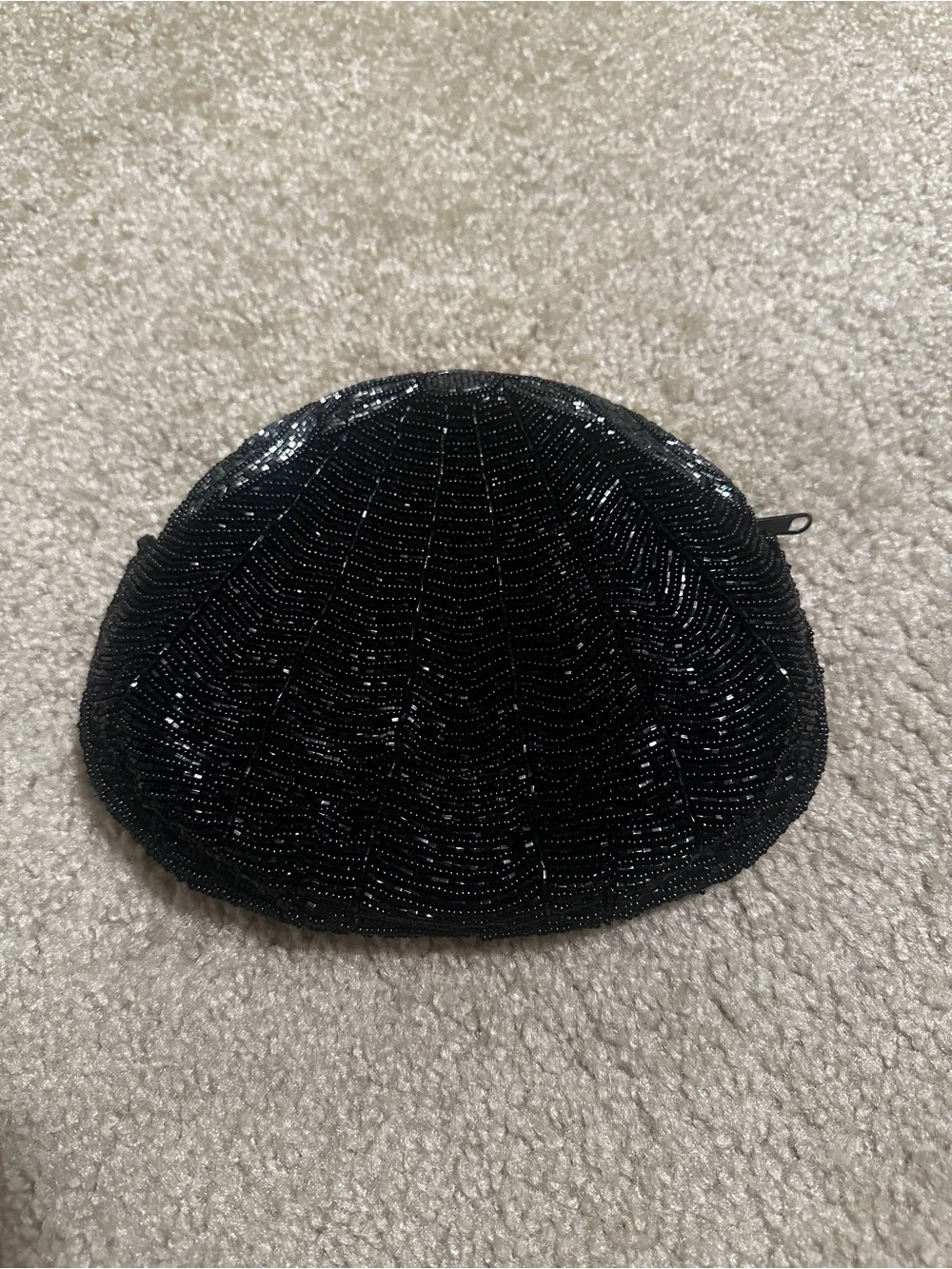 Black Beaded Clutch